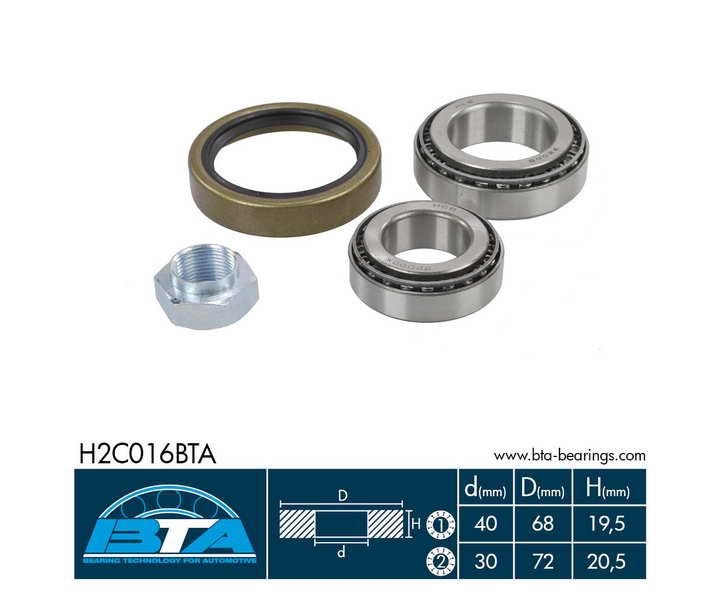 H2C016BTA BTA Комплект подшипника ступицы колеса