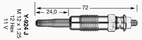 7906 NGK Свеча накала