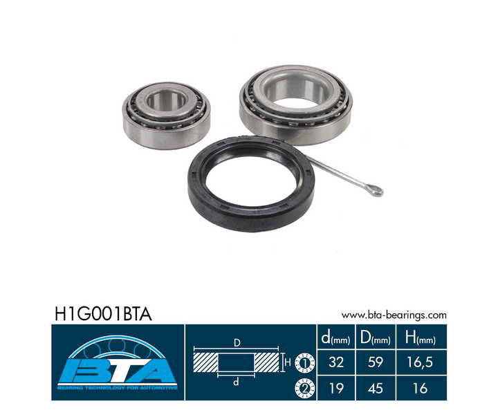 H1G001BTA BTA Комплект подшипника ступицы колеса