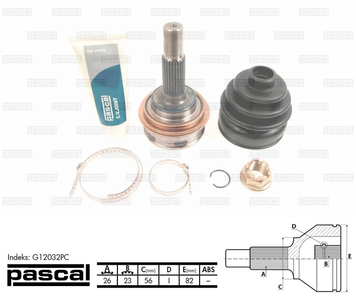 G12032PC PASCAL ШРУС приводной компл.