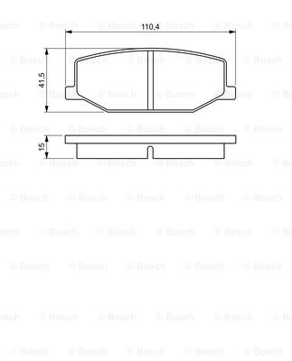 0986460935 BOSCH Комплект тормозных колодок, дисковый тормоз