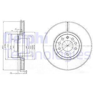 BG3973 DELPHI Тормозной диск