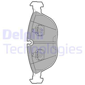 LP1002 DELPHI Комплект тормозных колодок, дисковый тормоз