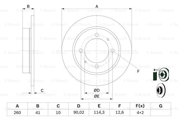 0986478898 BOSCH Тормозной диск