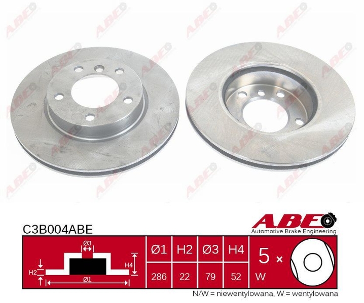 C3B004ABE ABE Тормозной диск