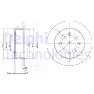 BG3609 DELPHI Тормозной диск