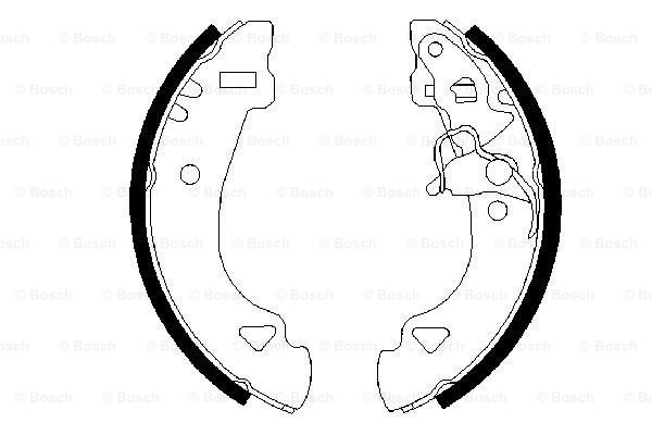 0986487331 BOSCH Барабанные тормозные колодки