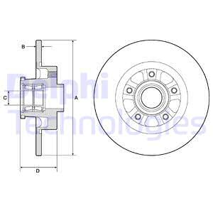 BG9190RSC DELPHI Brake disk with bearing