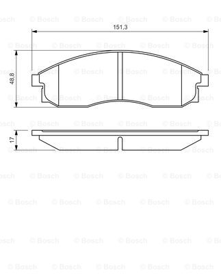 0986424340 BOSCH Комплект тормозных колодок, дисковый тормоз