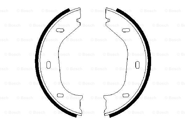 0986487202 BOSCH Комплект тормозных колодок, стояночная тормозная система