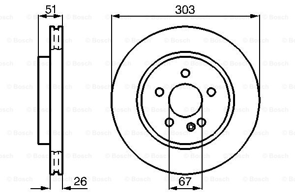 0986478468 BOSCH Тормозной диск