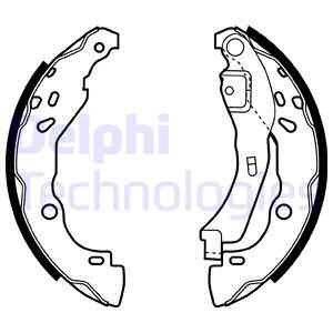 LS1929 DELPHI Комплект тормозных колодок