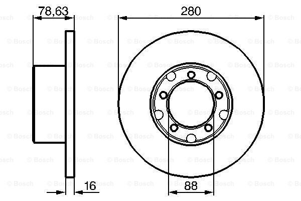 0986478201 BOSCH Тормозной диск