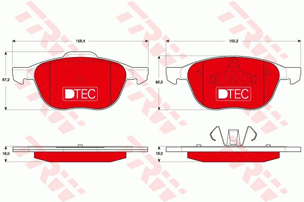 GDB1583DTE TRW Комплект тормозных колодок, дисковый тормоз