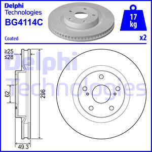 BG4114C DELPHI Тормозной диск