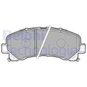 LP2229 DELPHI Комплект тормозных колодок, дисковый тормоз