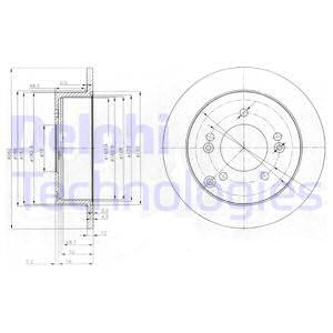 BG3799 DELPHI Тормозной диск