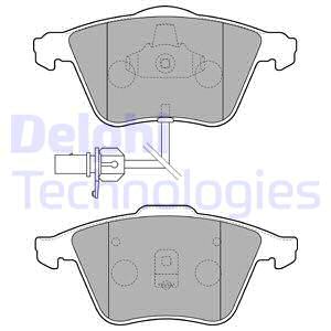 LP1825 DELPHI Комплект тормозных колодок, дисковый тормоз