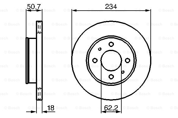 0986479264 BOSCH Тормозной диск