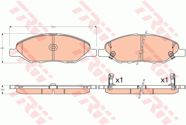 GDB3577 TRW Комплект тормозных колодок, дисковый тормоз