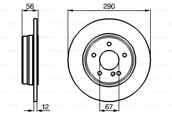 0986478899 BOSCH Тормозной диск