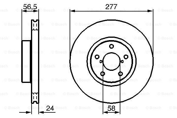 0986479147 BOSCH Тормозной диск