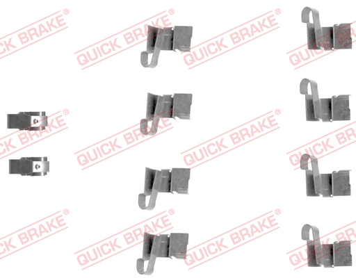 1091671 QUICK BRAKE Монтажный комплект дисковых колодок