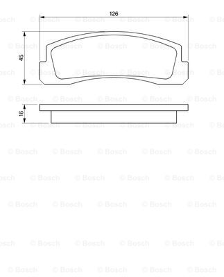 0986466601 BOSCH Комплект тормозных колодок, дисковый тормоз