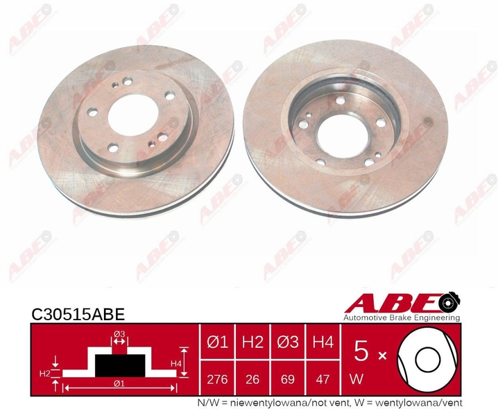 C30515ABE ABE Тормозной диск