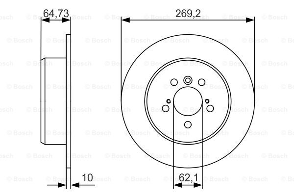 0986479R00 BOSCH Тормозной диск