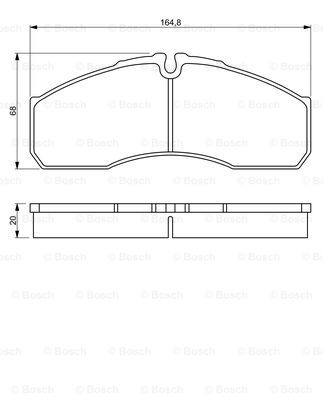 0986494266 BOSCH Комплект тормозных колодок, дисковый тормоз