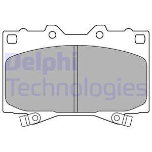 LP1308 DELPHI Комплект тормозных колодок, дисковый тормоз