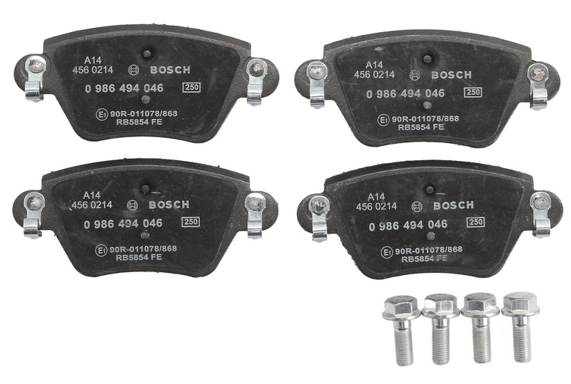 0986494046 BOSCH Комплект тормозных колодок, дисковый тормоз