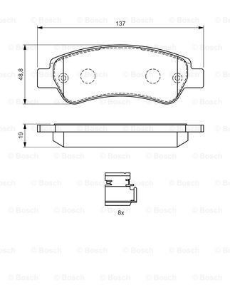 0986494604 BOSCH Дисковые тормозные колодки, комплект