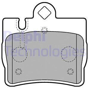 LP1697 DELPHI Комплект тормозных колодок, дисковый тормоз