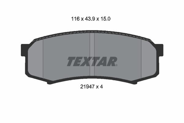 2194701 TEXTAR Комплект тормозных колодок, дисковый тормоз