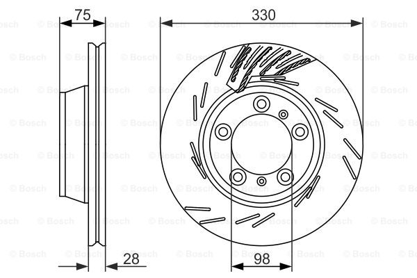 0986479733 BOSCH Тормозной диск