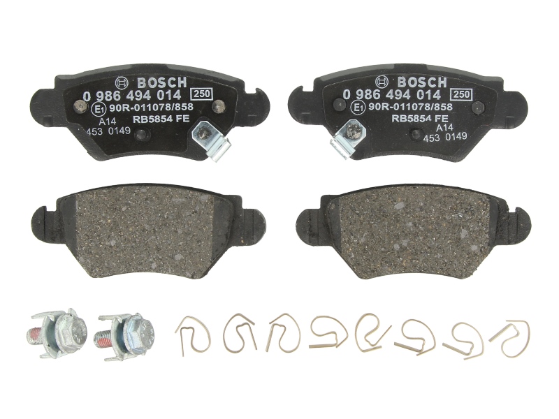 0986494014 BOSCH Комплект тормозных колодок, дисковый тормоз