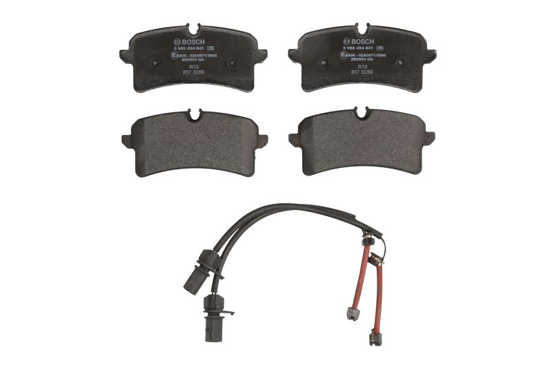 0986494841 BOSCH Дисковые тормозные колодки, комплект