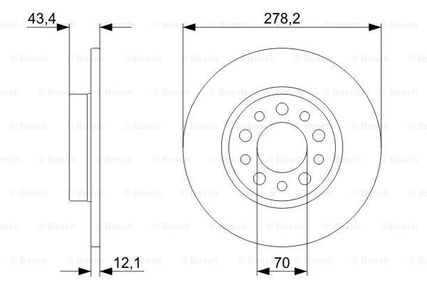 0986479378 BOSCH Тормозной диск