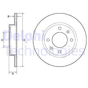 BG2572 DELPHI Тормозной диск