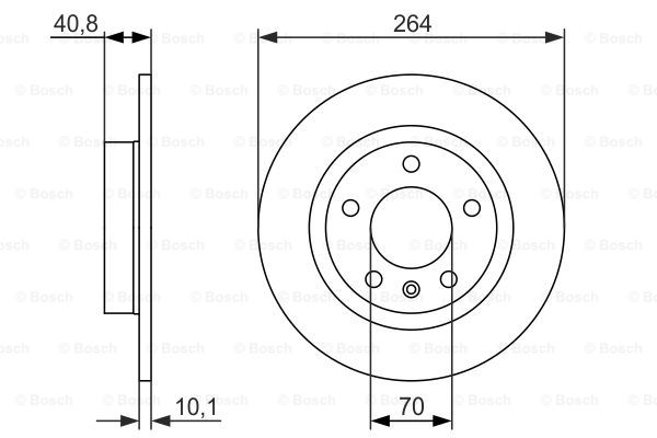 0986479715 BOSCH Тормозной диск