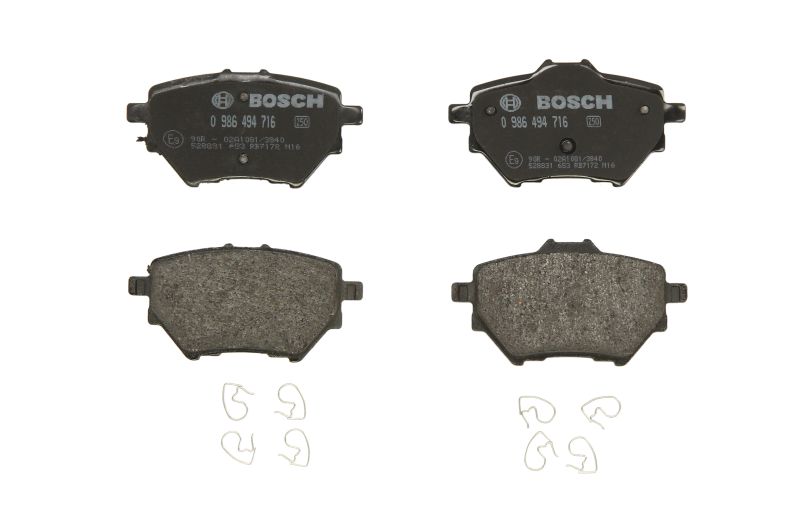 0986494716 BOSCH Комплект тормозных колодок, дисковый тормоз