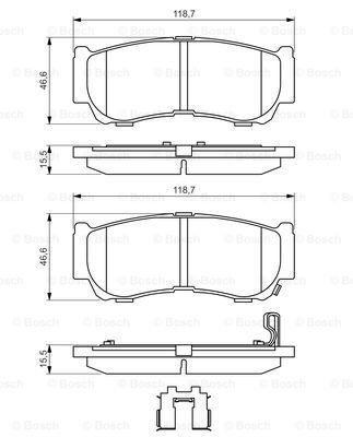 0986494628 BOSCH Дисковые тормозные колодки, комплект