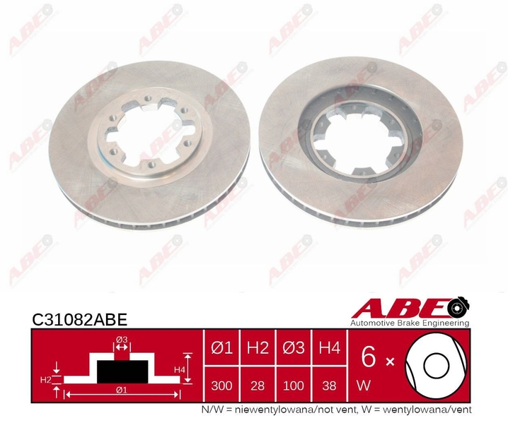 C31082ABE ABE Тормозной диск
