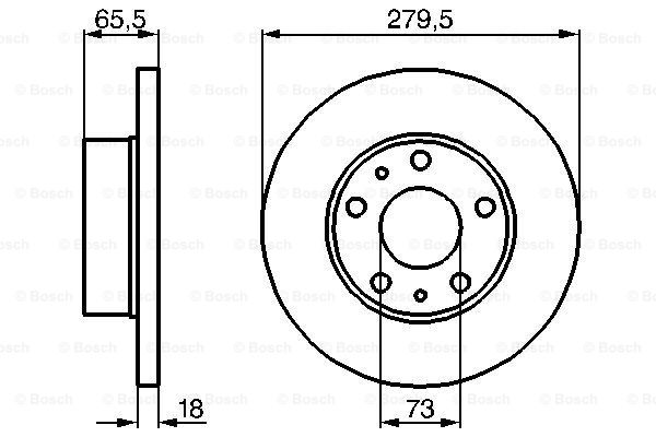 0986478843 BOSCH Тормозной диск