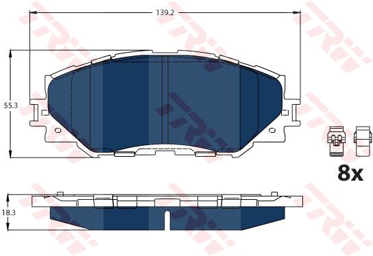 GDB3425BTE TRW Дисковые тормозные колодки, комплект