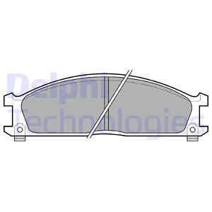 LP543 DELPHI Комплект тормозных колодок, дисковый тормоз