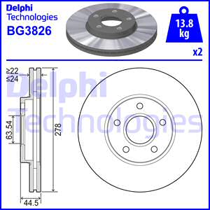 BG3826 DELPHI Тормозной диск