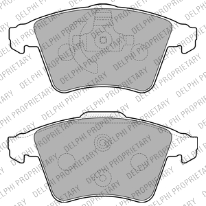 LP2224 DELPHI Комплект тормозных колодок, дисковый тормоз